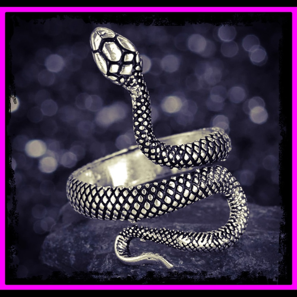 🆕 Handmade Sterling Silver Boho Spirit Snake Ring - Picture 5 of 8